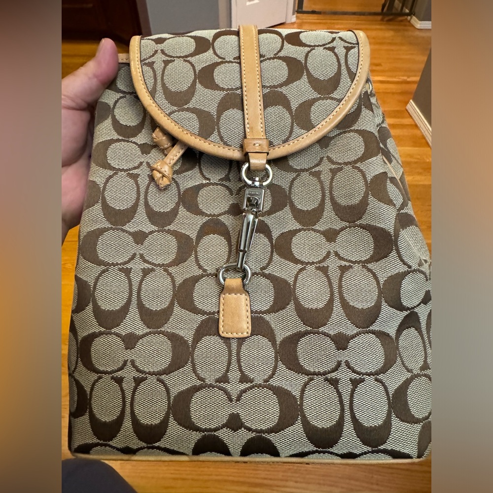 Coach classic signature medium size backpack.